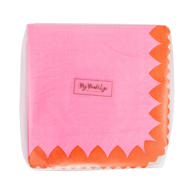 VAL1239 - Scalloped Heart Border Cocktail Napkin