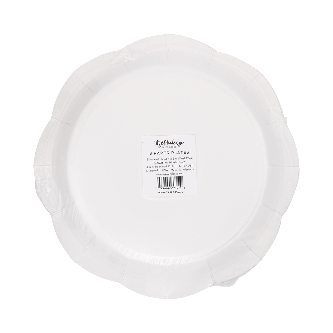 VAL1244 - Scalloped Scattered Heart Plate