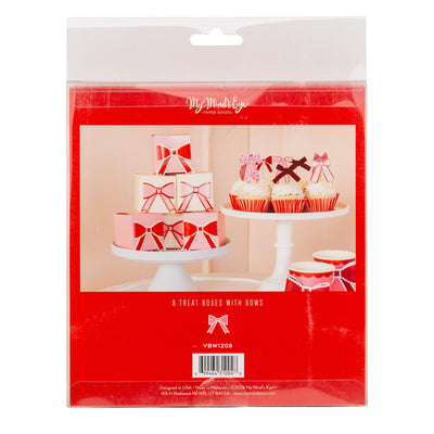 VBW1208 - PInk and Red Bow Treat Boxes
