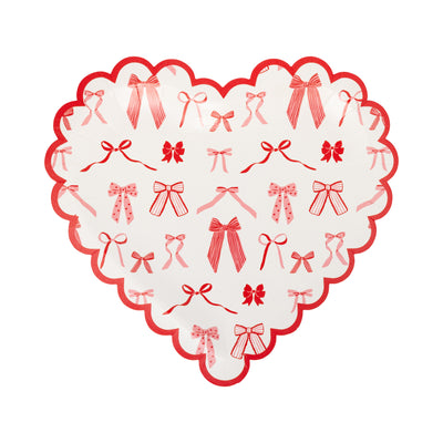VBW1240 - Bow Pattern Scalloped Heart Shapped Plate