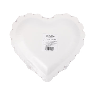 VBW1240 - Bow Pattern Scalloped Heart Shapped Plate
