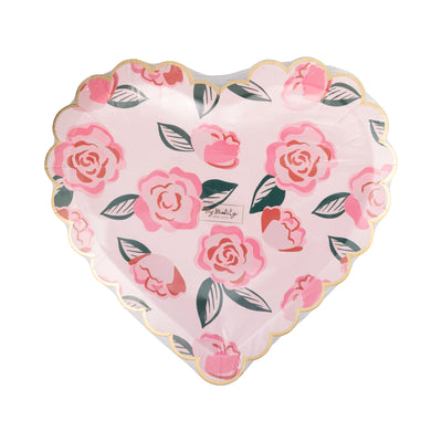 VFL1142 - Roses scalloped heart plate