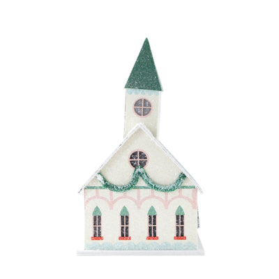VIL1050 - Village Christmas Paper Church Decoration