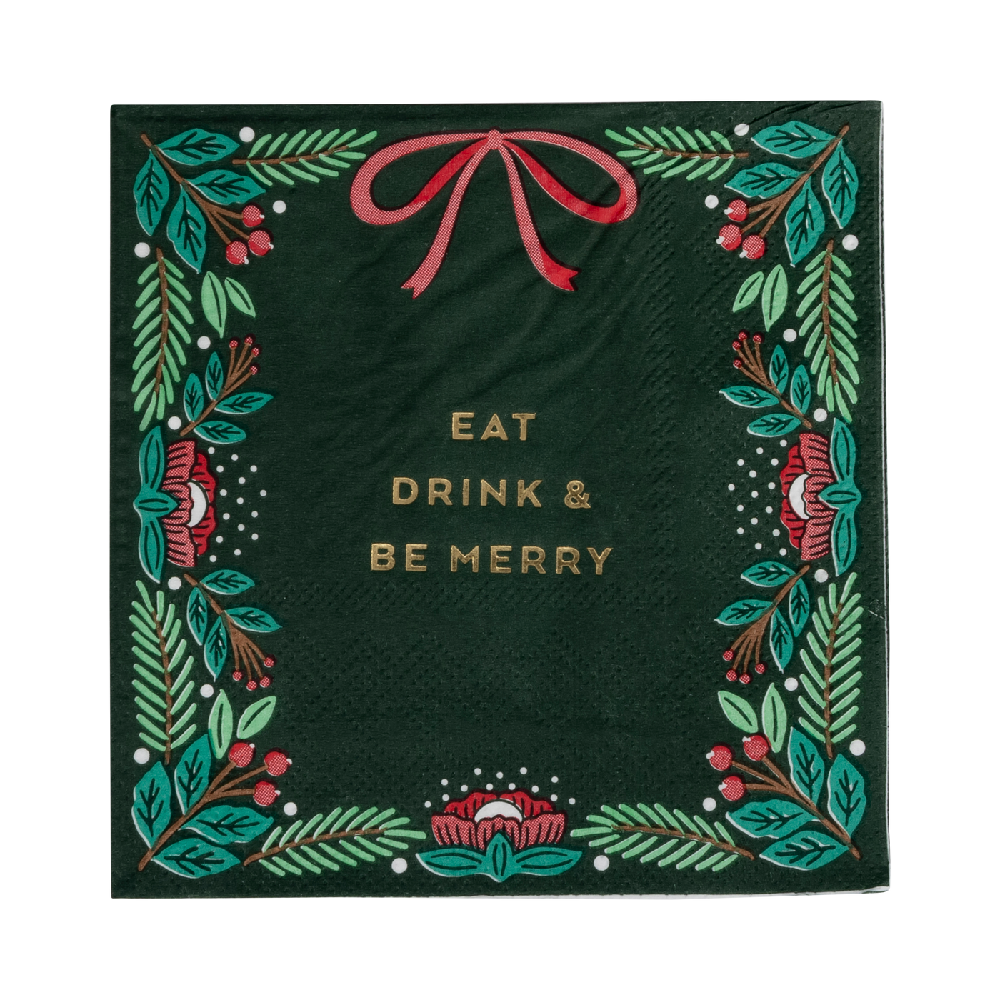 WDC1137 - Eat Drink & Be Merry Cocktail Napkin