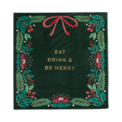 WDC1137 - Eat Drink & Be Merry Cocktail Napkin