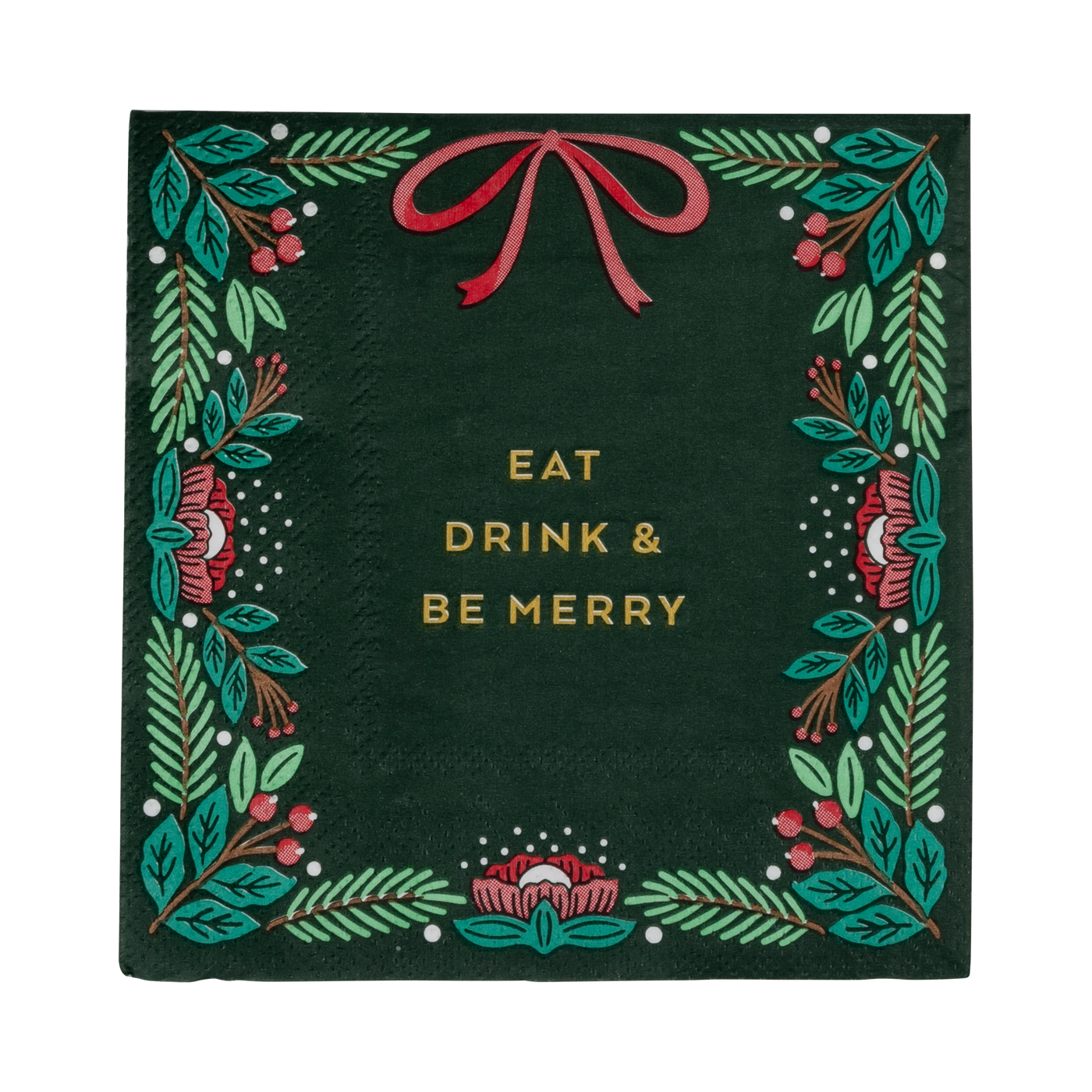 WDC1137 - Eat Drink & Be Merry Cocktail Napkin