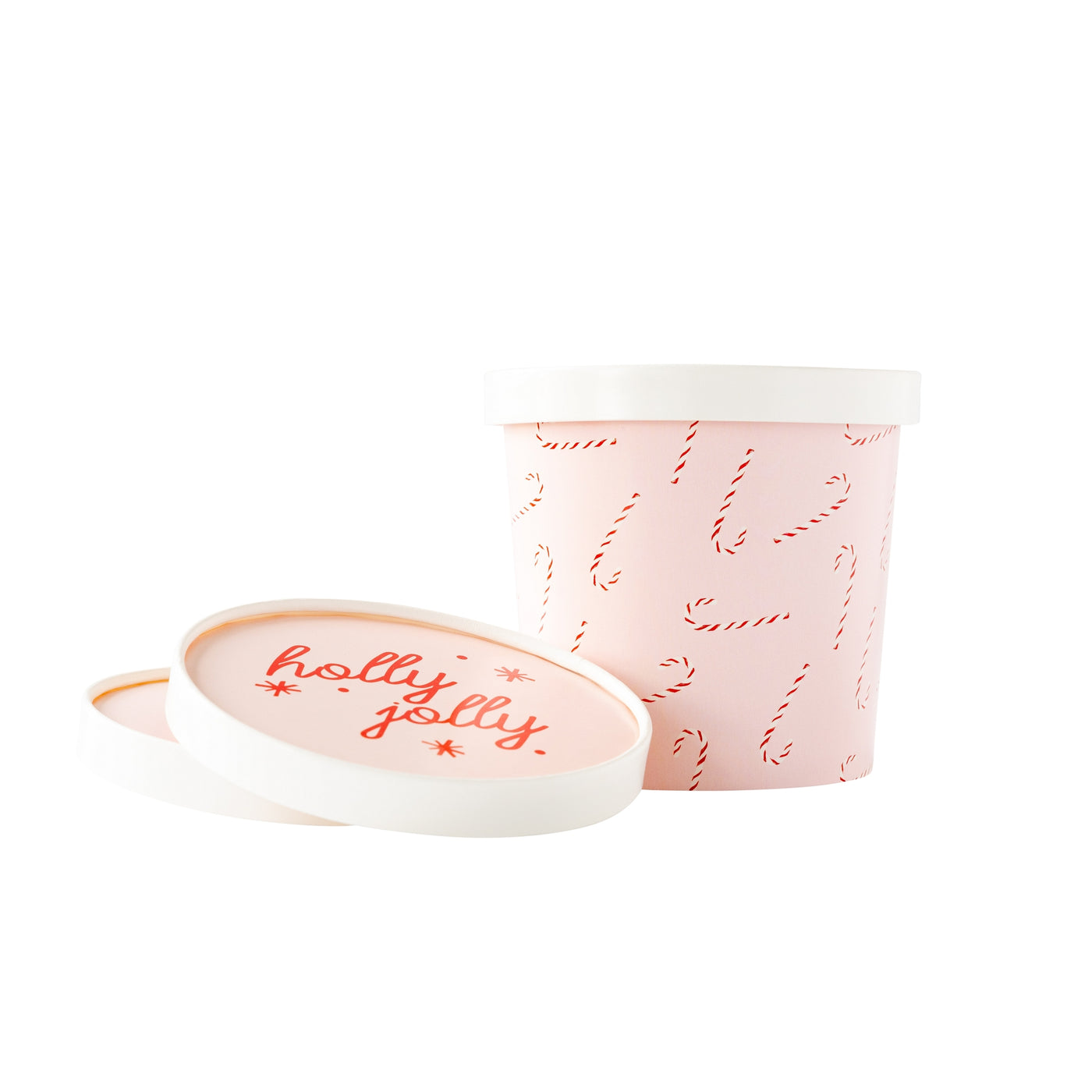 WHM1017 - Whimsy Santa Scattered Candy Cane Treat Cup