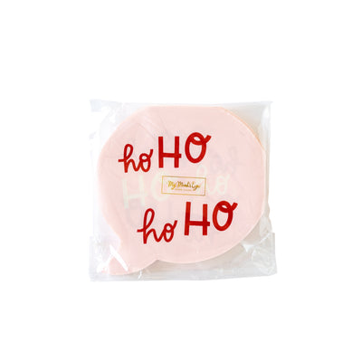 WHM1038 - Whimsy Santa Ho Ho Ho Shaped Paper Dinner Napkin