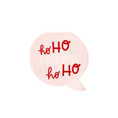 WHM1038 - Whimsy Santa Ho Ho Ho Shaped Paper Dinner Napkin