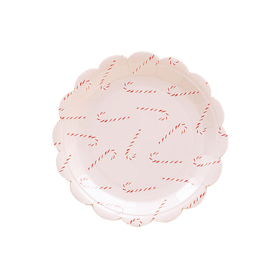 WHM1042 - Whimsy Santa Scattered Candy Cane Paper Plate