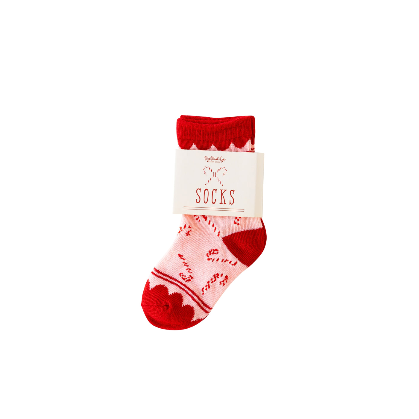 WHM1052 -  Whimsy Santa Candy Cane Socks