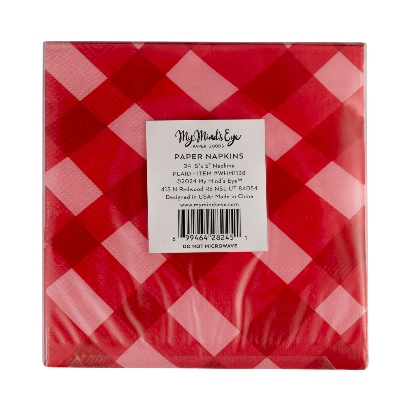 WHM1138 - Plaid Cocktail Napkin