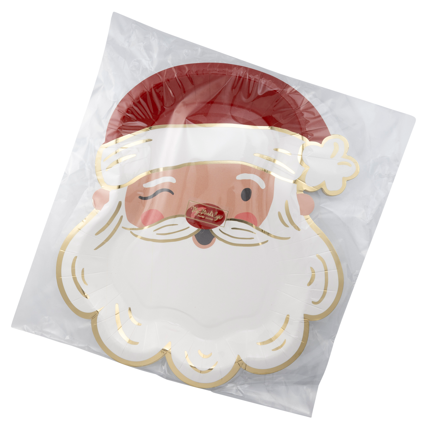 WHM1140 - Santa Face Shaped Paper Plate