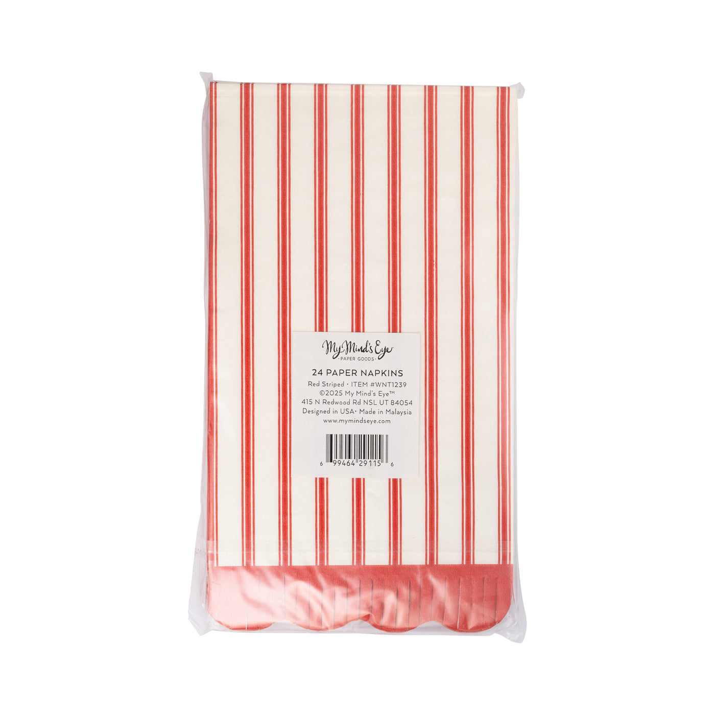 WNT1239 - Red Striped Dinner Napkin