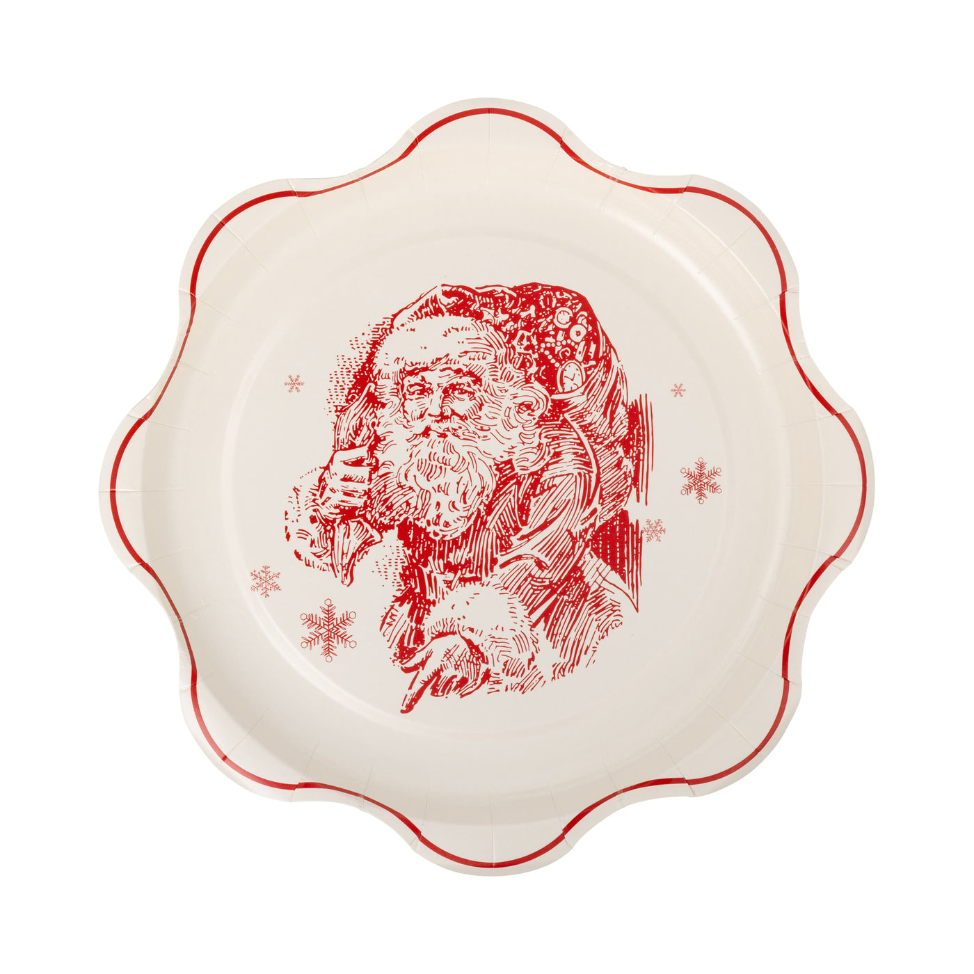 WNT1240 - Red Vintage Line Art Plates