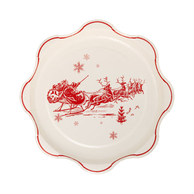 WNT1240 - Red Vintage Line Art Plates