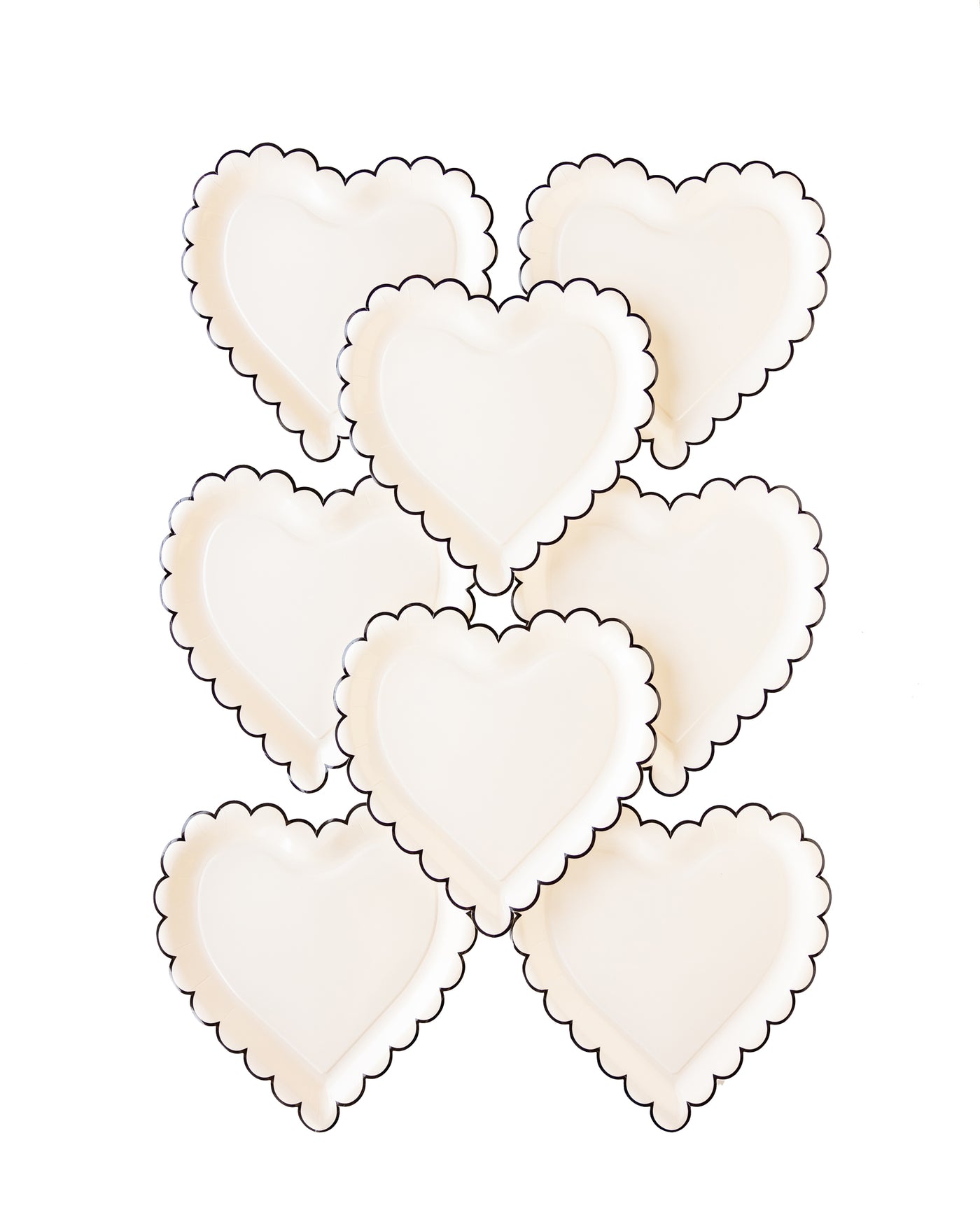 XOX1040 - Scalloped Heart Paper Plate