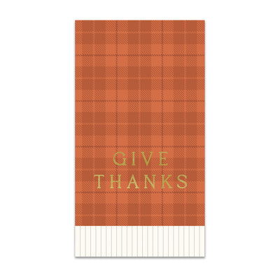 GVT1239 - Give Thanks Plaid Dinner Napkin