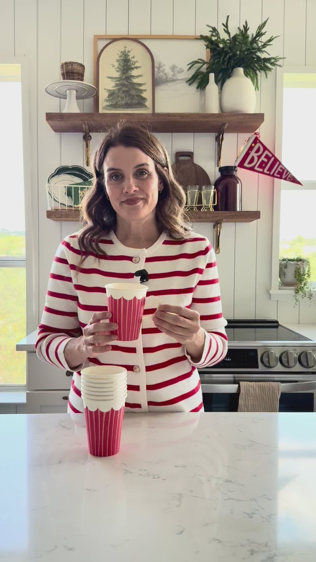 BEC1210 - Striped cup with handle