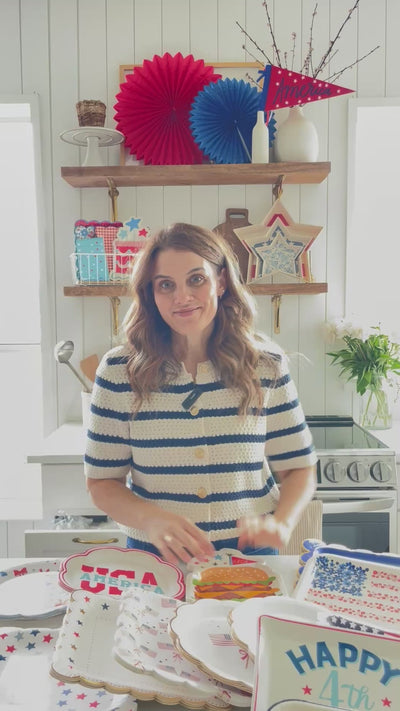 PLPL1052 - Flags Square Plate (8 ct)