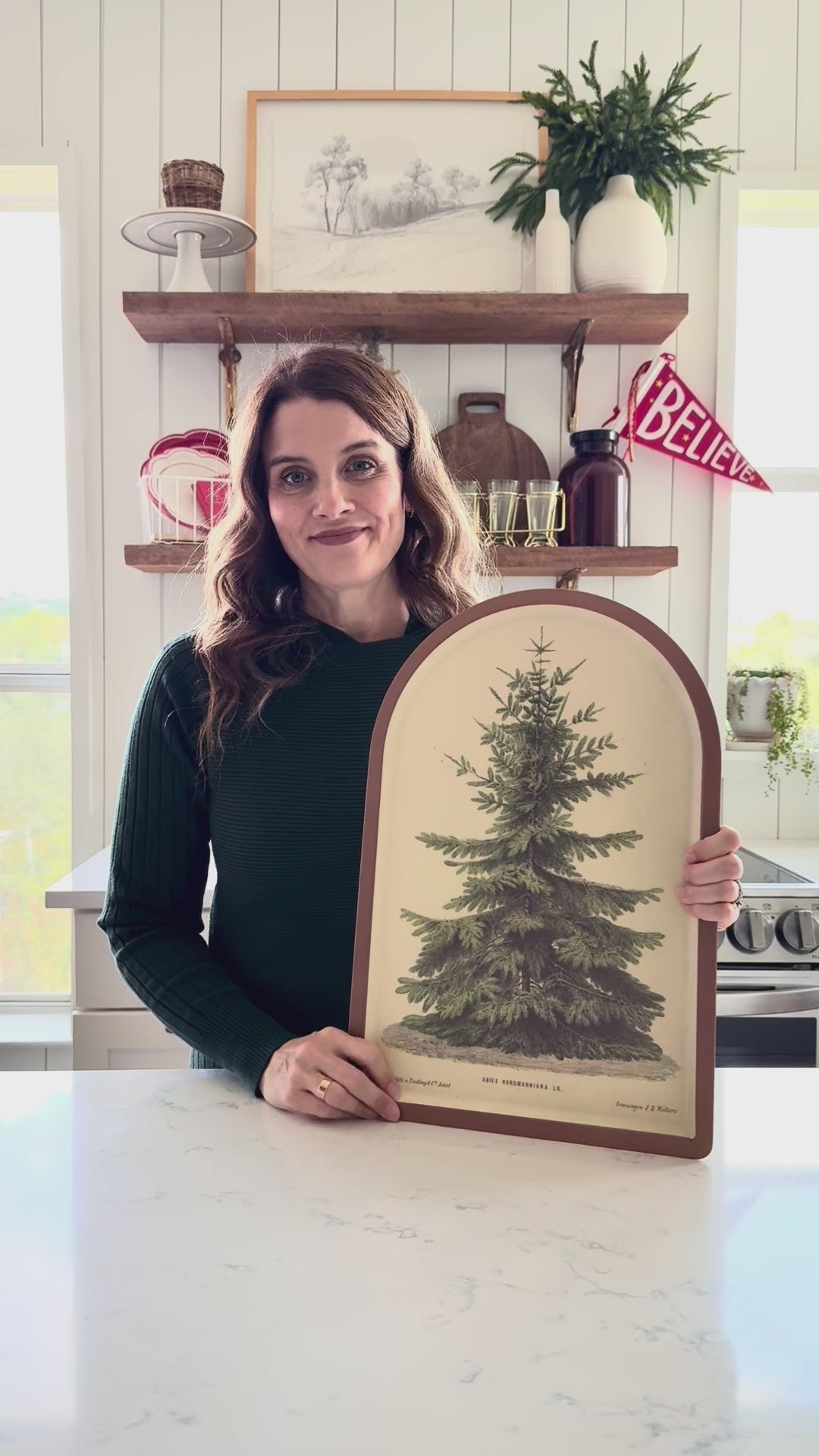 CHL1230 - Christmas Tree Bamboo Tray