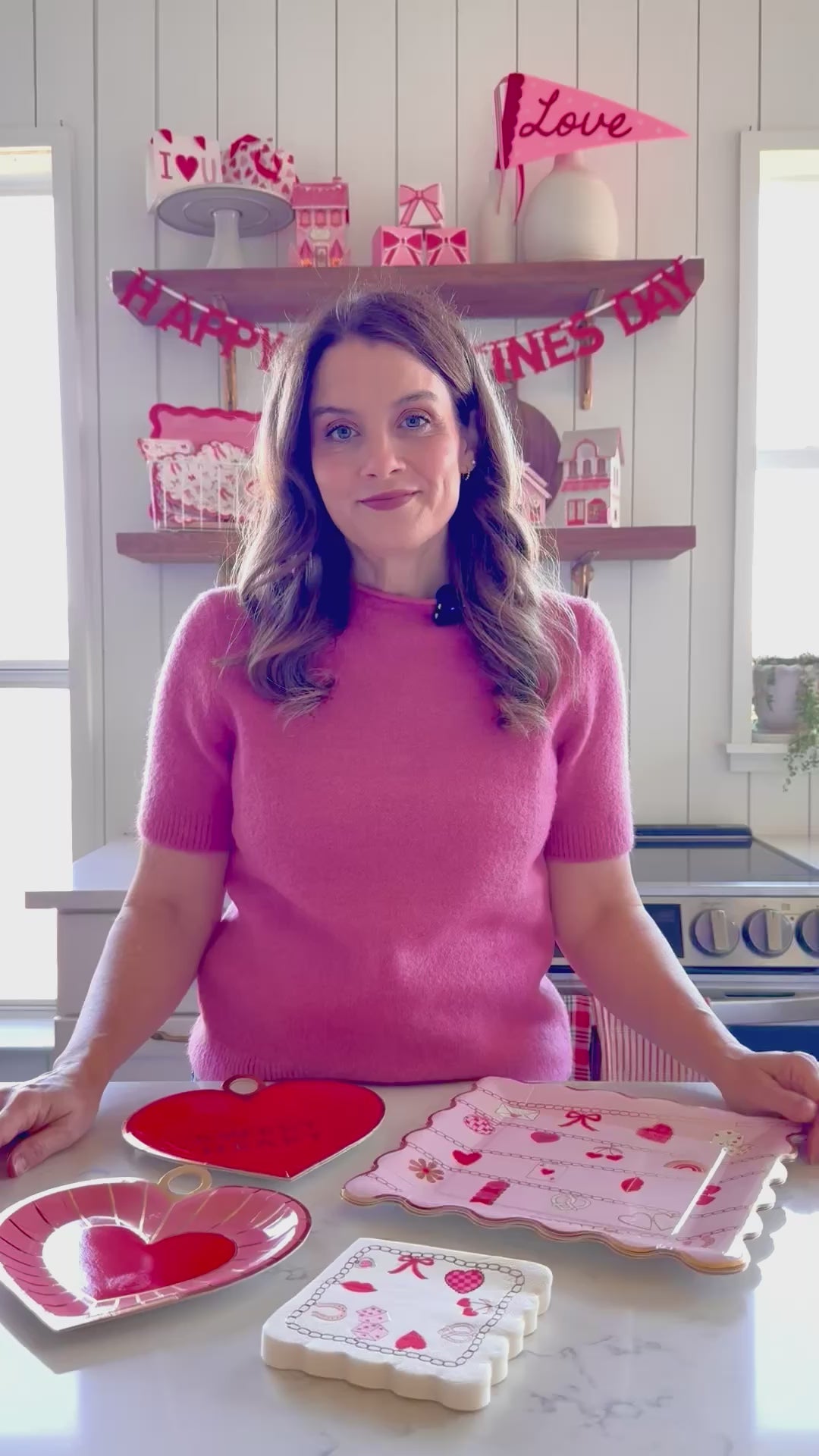 CHM1241 - Sweet Heart Charm Shaped Plate Set