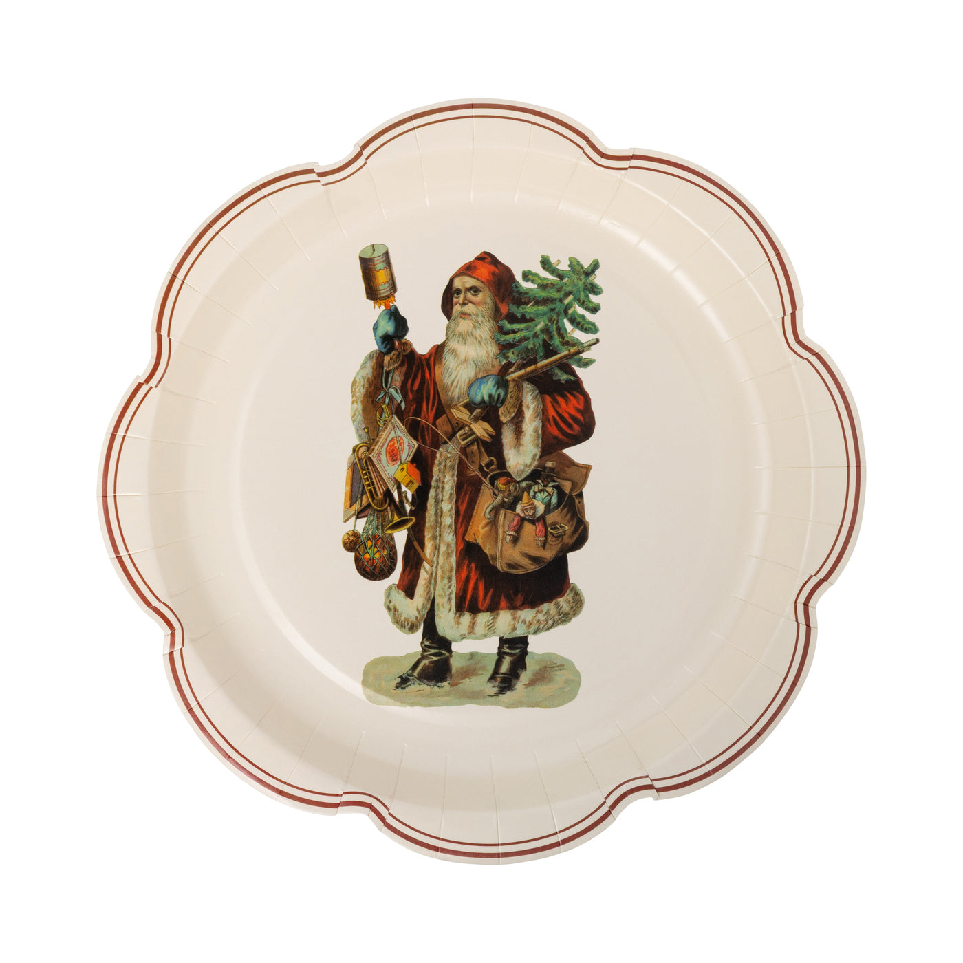 VCH1240 - Santa Scalloped Plate Set