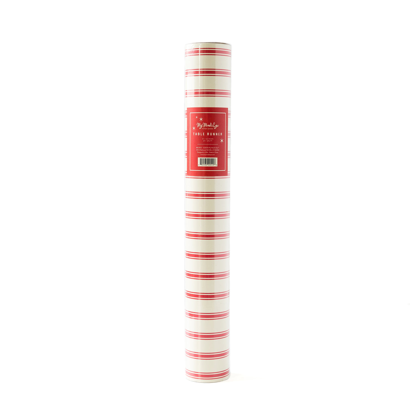 BEC820 - Red Striped Paper Table Runner