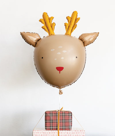 BEC915 - Dear Rudolph Reindeer Mylar Balloon (NOT FOR USE WITH HELIUM)