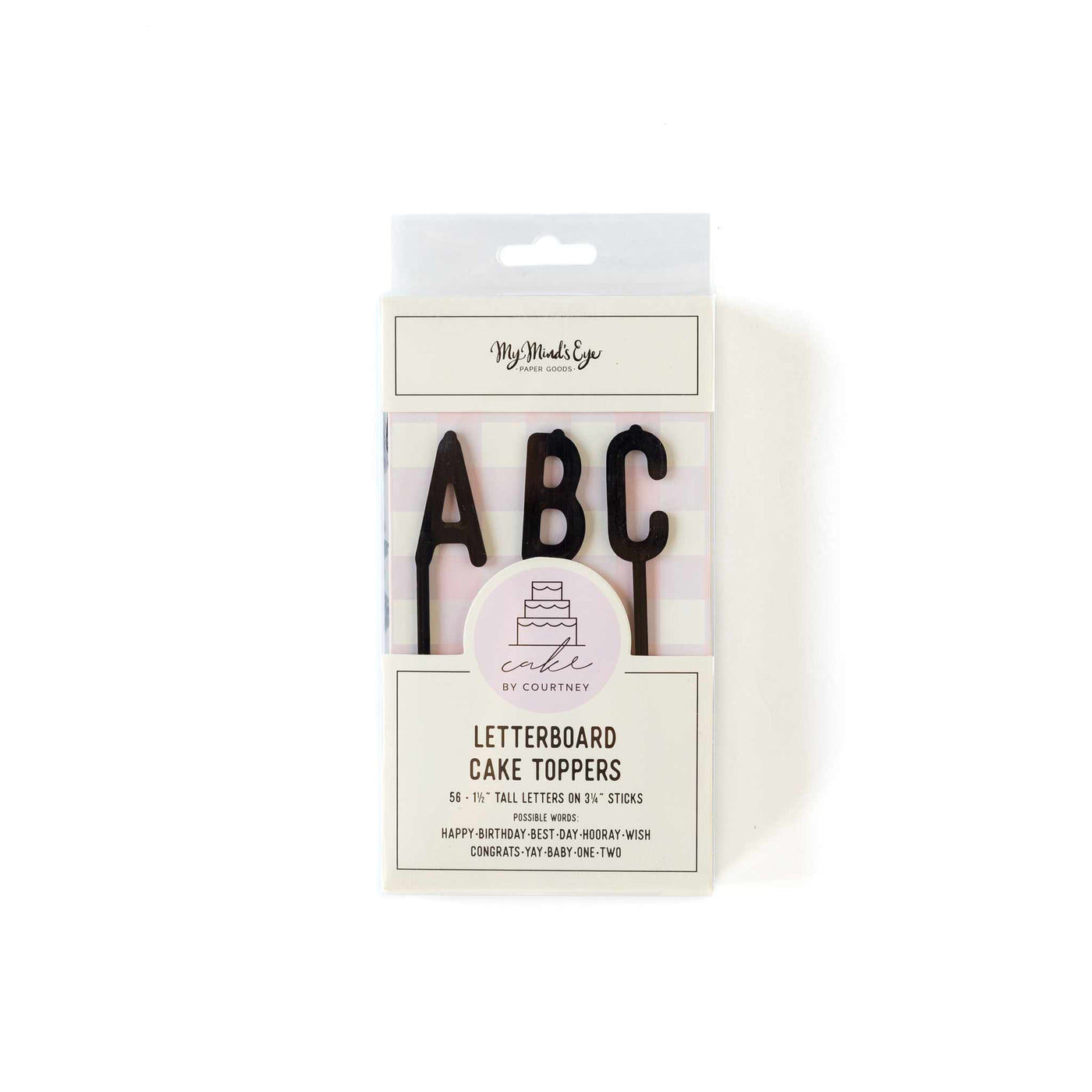 CBC720 - Cake By Courtney Letterboard Cake Toppers - Black