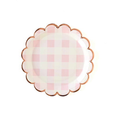 CBC740 - Cake By Courtney Pink Buffalo Scalloped 9" Plates