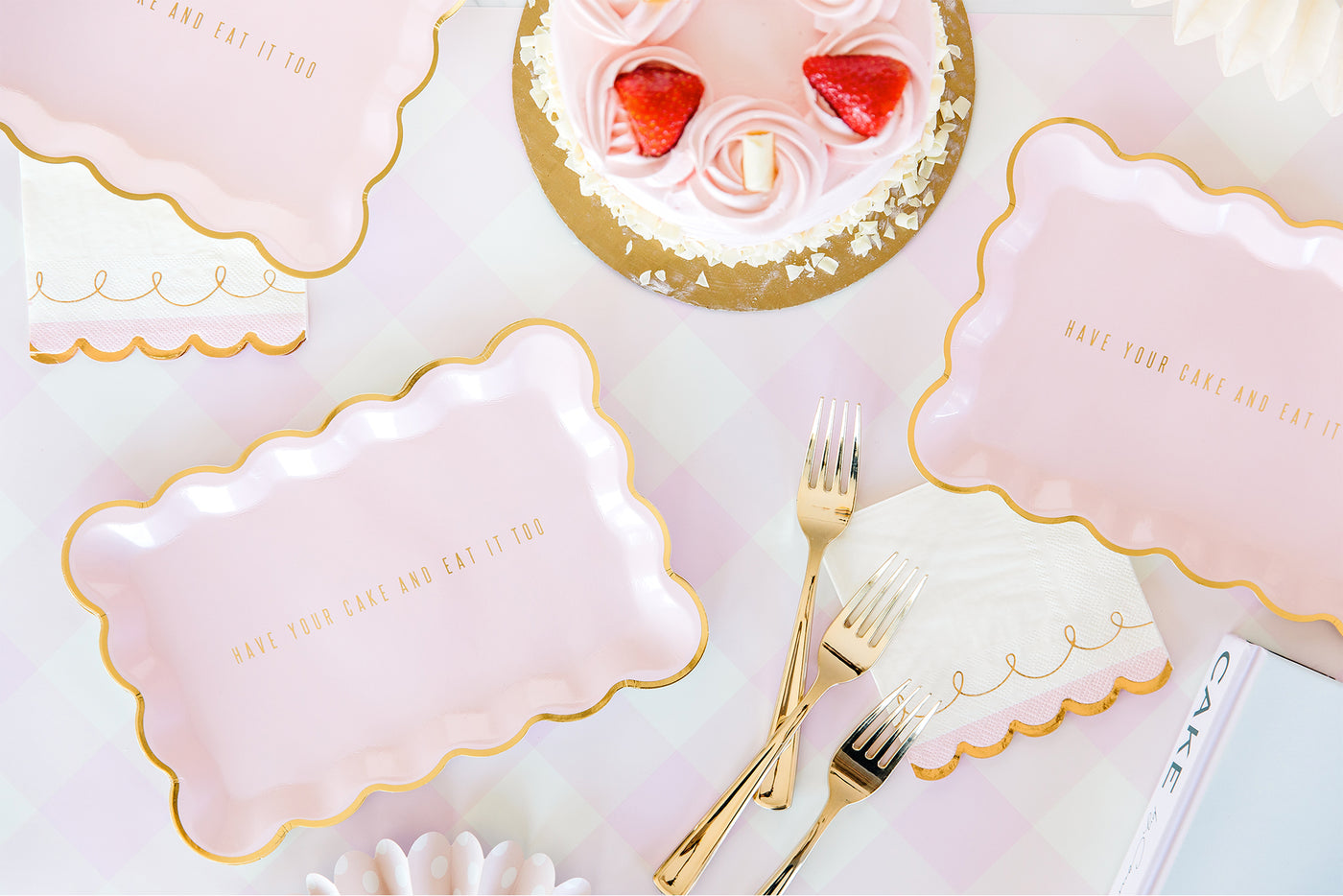 CBC842 - Cake By Courtney Scalloped Rectangle Plate