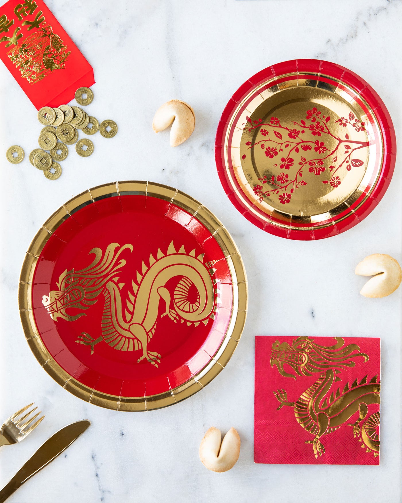 CNY141 - Chinese New Year 7" Floral Plates
