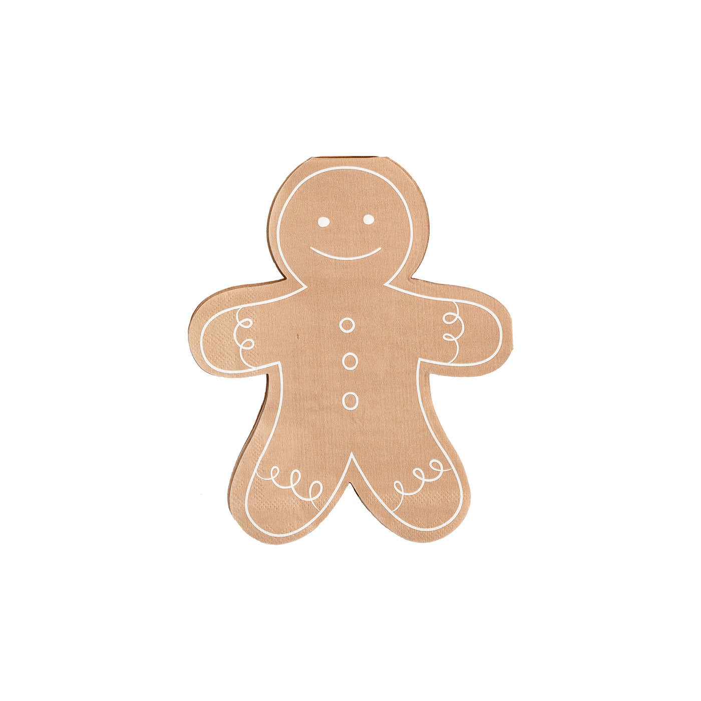 GBD938 - Occasions by Shakira - Gingerbread Man Shaped Napkin