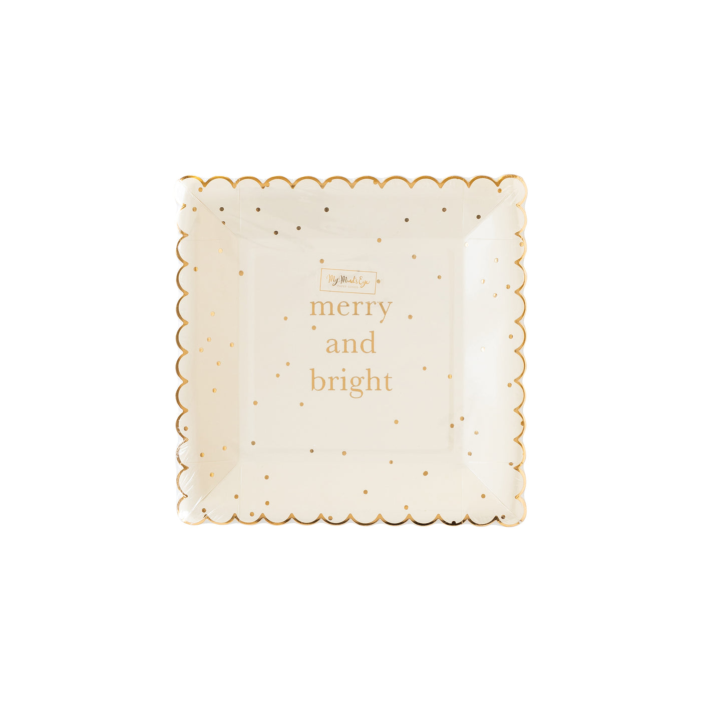 GLD940 - Golden Holiday Merry & Bright Plate