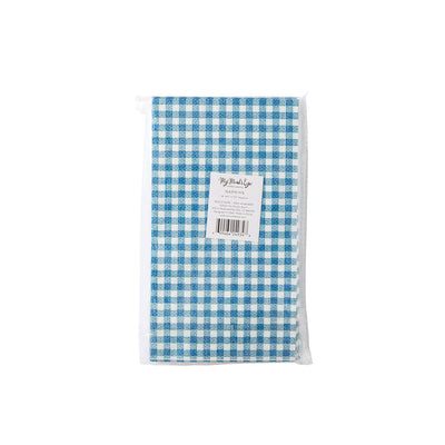 HAM838 - Hamptons Navy Gingham Paper Guest Towel