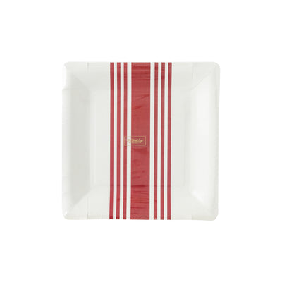HAM943 - Red Striped Plates