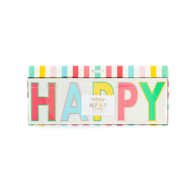 HBD702-Hip Hip Hooray "Happy Birthday" Banner
