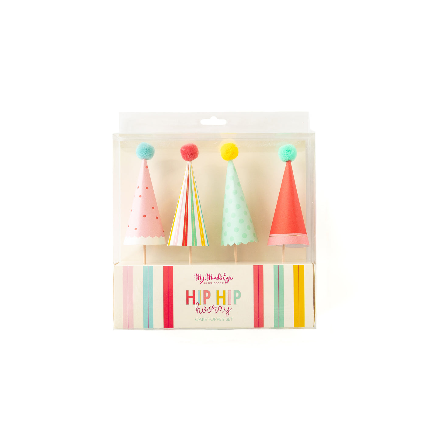 HBD815A - Hip Hip Hooray Cake Toppers