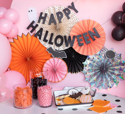 HNT801 - Happy Haunting Party Fans 6 set