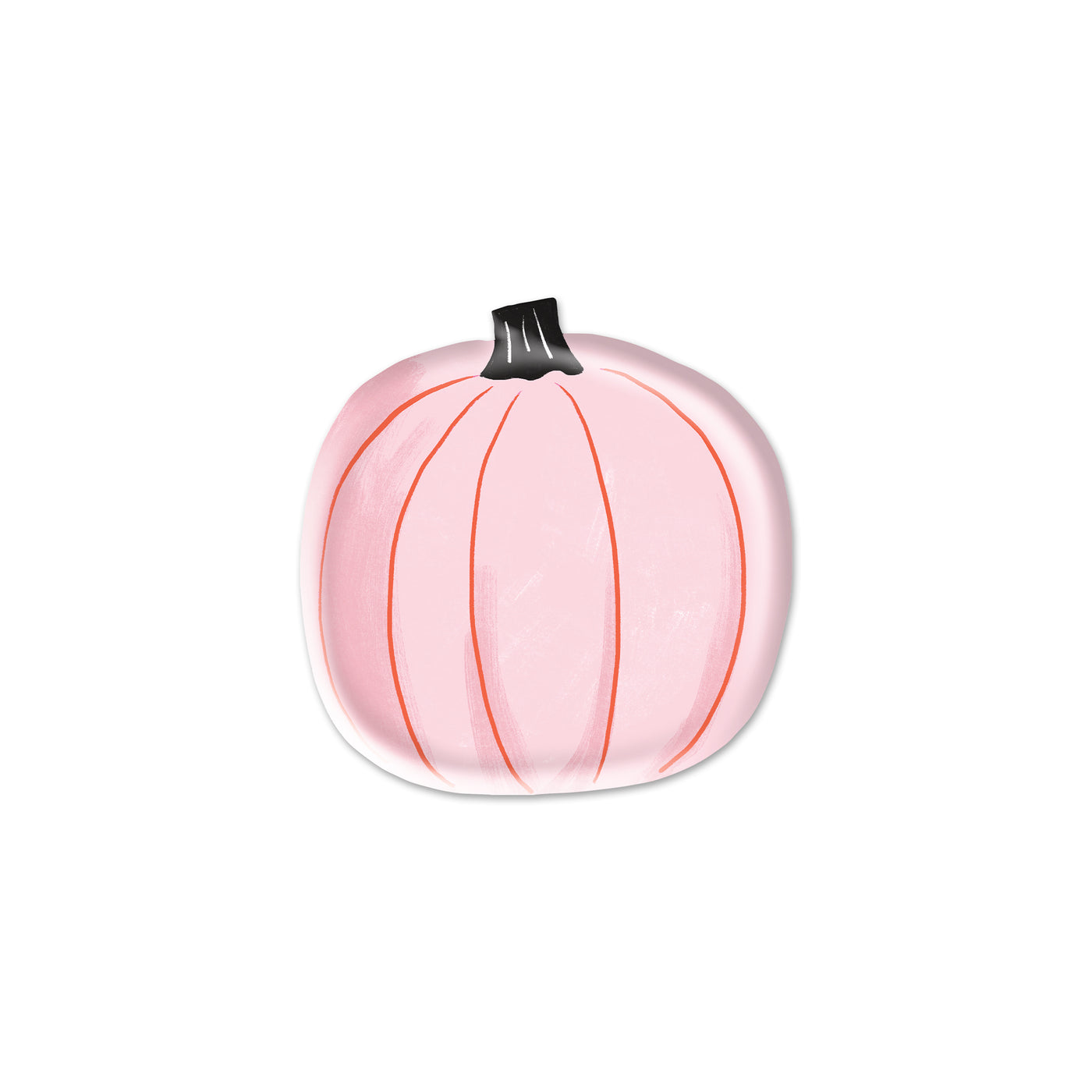 HNT848 - Happy Haunting Pink Pumpkin Shaped 7" Plate