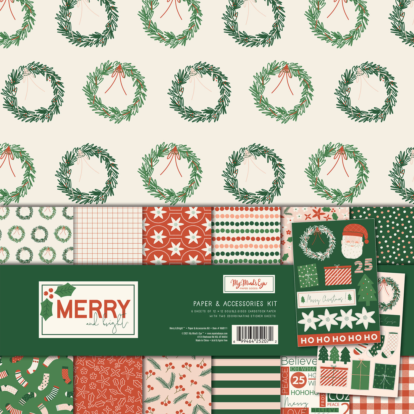 MAB111 - Merry and Bright Paper and Accessories Kit