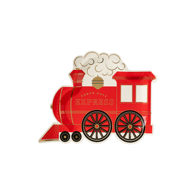 NOR941 - North Pole Express Train Shaped Plate