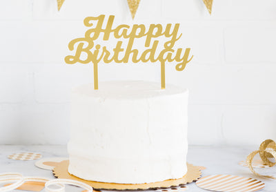 PGB430- Basic Happy Birthday Cake Topper