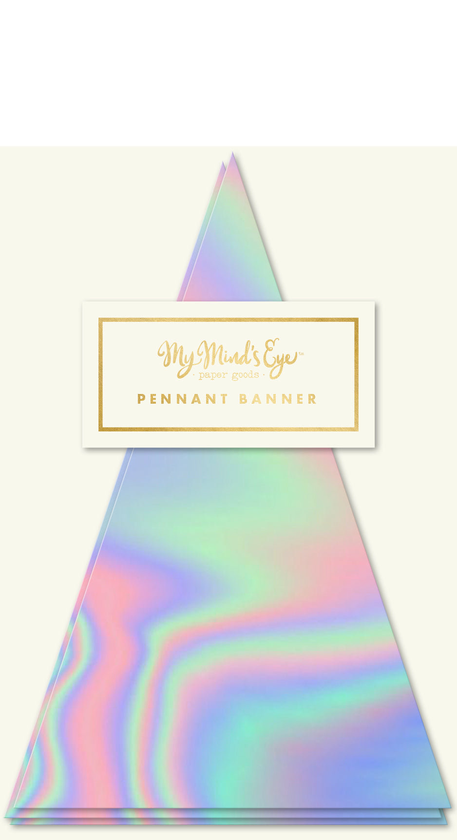 PGB607-Basic Holographic Pennant Banner