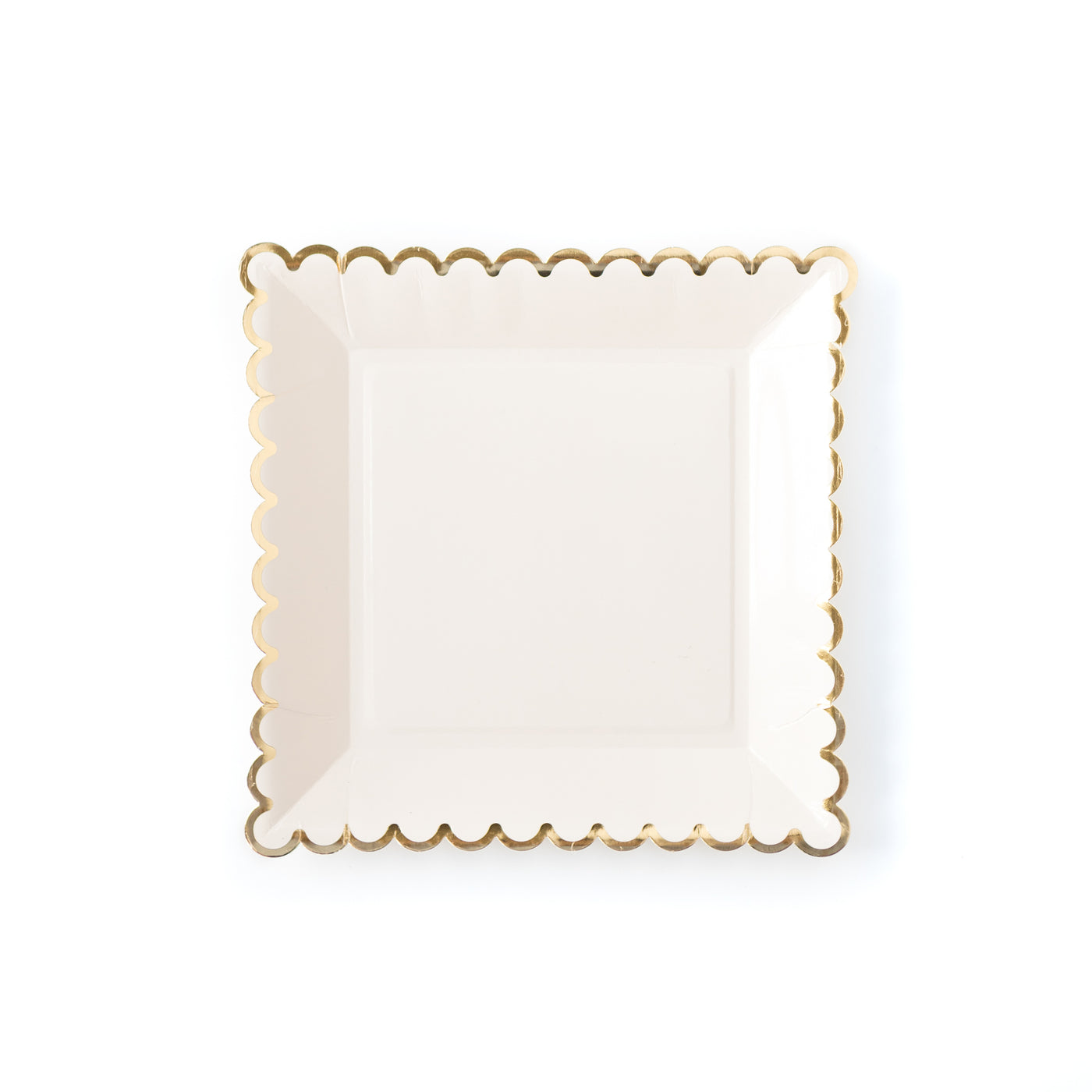 PGB642-Cream Scalloped Plates