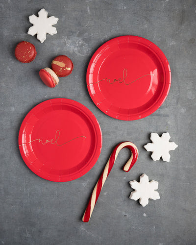 PGB745-Basic Red Noel 7" Plates