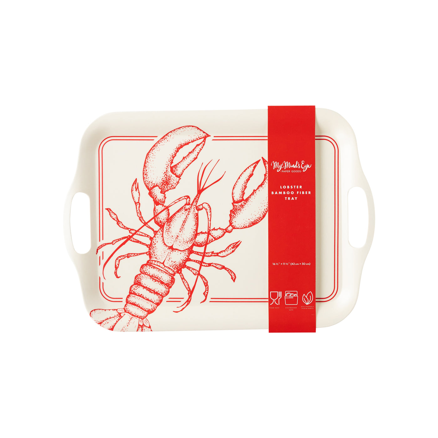 PLBT131 -  Lobster Reusable Bamboo Serving Tray