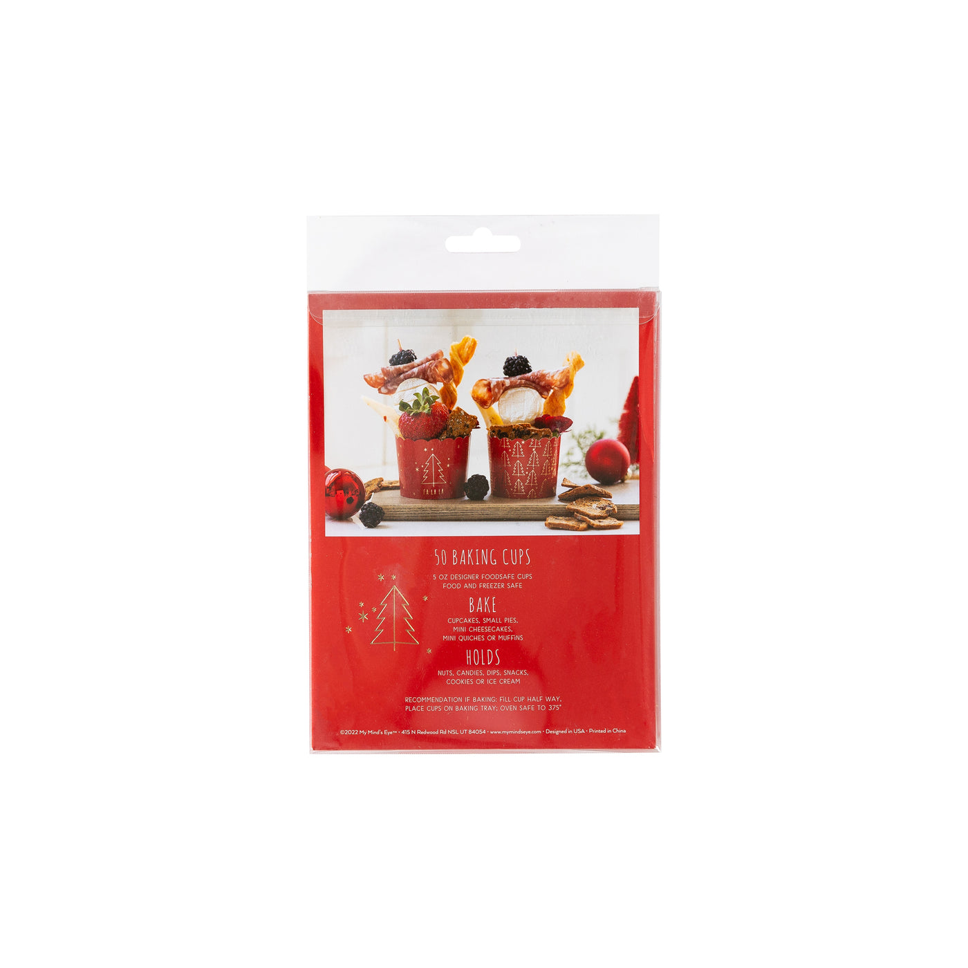 PLCC1056 - Red Trees Food Cups (50 pcs)