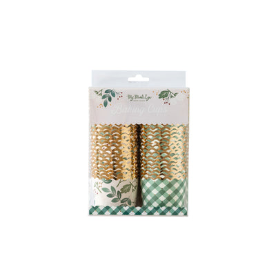 PLCC876 - Gold Foil Cotton Flowers Food Cups